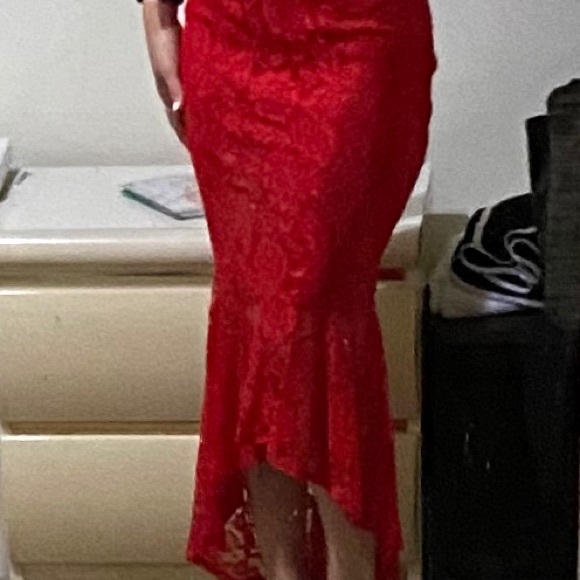 Red lace mermaid dress brand new with tags - Picture 5 of 6